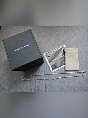 David Yurman Sterling Silver Baby Box Chain Necklace